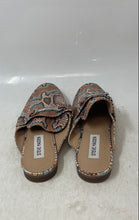 Load image into Gallery viewer, Steve Madden Womens Kori Brown Blue Leather Slip-On Mule Sandals Size 8
