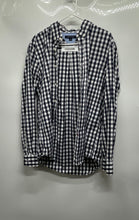 Load image into Gallery viewer, Tommy Hilfiger Mens White Blue Gingham Cotton Long Sleeve Button-Up Shirt Size L
