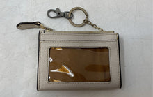 Load image into Gallery viewer, Coach Womens Beige Leather Credit Card Slots Zipper Id Case Wallet
