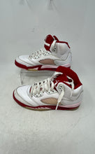 Load image into Gallery viewer, Nike Kids Air Jordan 5 440892-106 White Red Lace-Up Sneaker Shoes Size 5.5Y

