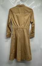 Load image into Gallery viewer, J.Crew Womens Brown Collared Long Sleeve Shirt Dress Sz 0 Missing Belt With Tags
