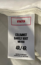 Load image into Gallery viewer, Express Womens White Flat Front Columnist Barely Bootcut Leg Dress Pants Size 4R
