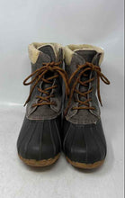 Load image into Gallery viewer, Sporto Womens Brown Saltwater Lace-Round Toe Up Duck Snow Boots Size 9
