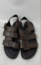 Load image into Gallery viewer, Ecco Womens Brown Leather Buckle Open Toe Flat Strappy Sandals Size EUR 36
