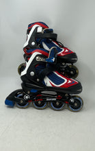 Load image into Gallery viewer, Banwei Kids Red Blue Black Adjustable Roller Blades Inline Skates Size M/35-38
