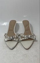 Load image into Gallery viewer, Aldo Womens White Grommet Buckle Open Toe Kitten Heel Slip-On Slide Sandals Sz 8
