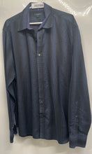 Load image into Gallery viewer, Ted Baker Mens Blue Printed Collared Long Sleeve Dress Shirt Size 5
