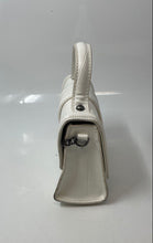 Load image into Gallery viewer, Zara Womens White Croc Embossed Faux Leather Chain Strap Crossbody Handbag
