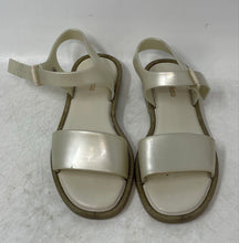 Load image into Gallery viewer, Mini Melissa Girls Mar White Glitter Open Toe Ankle Strap Sandals Size 13
