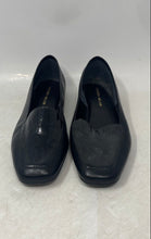 Load image into Gallery viewer, Antonio Melani Womens Black Leather Square Toe Slip-On Loafers Shoes Size 9M
