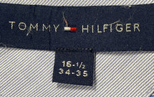 Load image into Gallery viewer, Tommy Hilfiger Mens Blue Printed Long Sleeve Collared Dress Shirt Size 16 1/2
