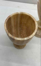 Load image into Gallery viewer, Marble Brown &amp; Beige 3-Piece Stone Decorative Collectible Trophy Cup Vase

