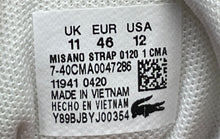 Load image into Gallery viewer, Lacoste Mens Misano Strap 0120 1 CMA White Leather Sneaker Shoes Size 12

