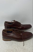Load image into Gallery viewer, Steve Madden Mens Mearnest Brown Leather Lace-Up Derby Dress Shoes Size 10
