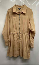 Load image into Gallery viewer, Steve Madden Womens Beige Drawstring Waist Lined Front Zip Anorak Jacket Size XL

