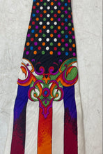 Load image into Gallery viewer, Antonio Ricci Mens Multicolor Printed Silk Keeper Loop Adjustable Pointed Tie
