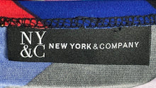 Load image into Gallery viewer, New York &amp; Company Womens Multicolor Striped Tie Waist Wrap Dress Sz XL With Tag

