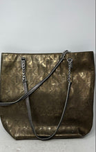 Load image into Gallery viewer, Michael Kors Womens Jet Set Metallic Green Signature Double Handle Tote Bag
