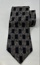 Load image into Gallery viewer, Guy Laroche Diffusion Mens Gray Black Geometric Print Keeper Loop Pointed Tie
