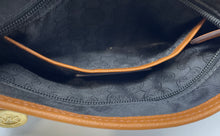 Load image into Gallery viewer, Michael Kors Womens Kempton Black Brown Adjustable Strap Zip Top Crossbody Bag
