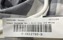 Load image into Gallery viewer, Armani Exchange Mens Gray And White Check Print Button-Up Shirt Size M
