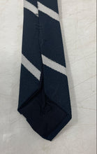 Load image into Gallery viewer, Count Dino Mens Black White Striped Adjustable Pointed Tie One Size
