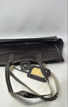 Load image into Gallery viewer, Totes Womens Brown Leather Double Handle Magnetic Luggage Tag Tote Handbag
