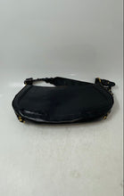 Load image into Gallery viewer, Steve Madden Womens Black Croc Embossed Leather Charm Zipper Shoulder Bag
