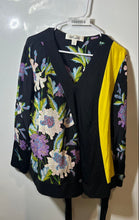 Load image into Gallery viewer, Diane Von Furstenberg Womens Multicolor Floral Long Sleeve Blouse Top Size M

