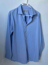 Load image into Gallery viewer, Perry Ellis Mens Light Blue Slim Fit Long Sleeve Button Front Dress Shirt 16.5
