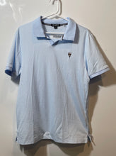 Load image into Gallery viewer, Karl Lagerfeld Mens Light Blue Short Sleeve Collared Pullover Polo Shirt Size M
