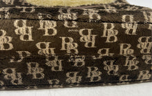 Load image into Gallery viewer, Brentano Womens Brown And Beige Monogram Jacquard Outer Pockets Shoulder Purse
