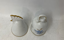 Load image into Gallery viewer, Antique Lot Of 2 Pcs Assorted White Engraved Porcelain Collectible Bells
