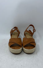 Load image into Gallery viewer, J.Crew Womens Brown Block Heel Ankle Strap Platform Espadrille Sandals Size 6
