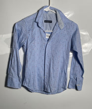 Load image into Gallery viewer, Manuell &amp; Frank Boys Blue Printed Long Sleeve Button-Up Shirt Size 32B
