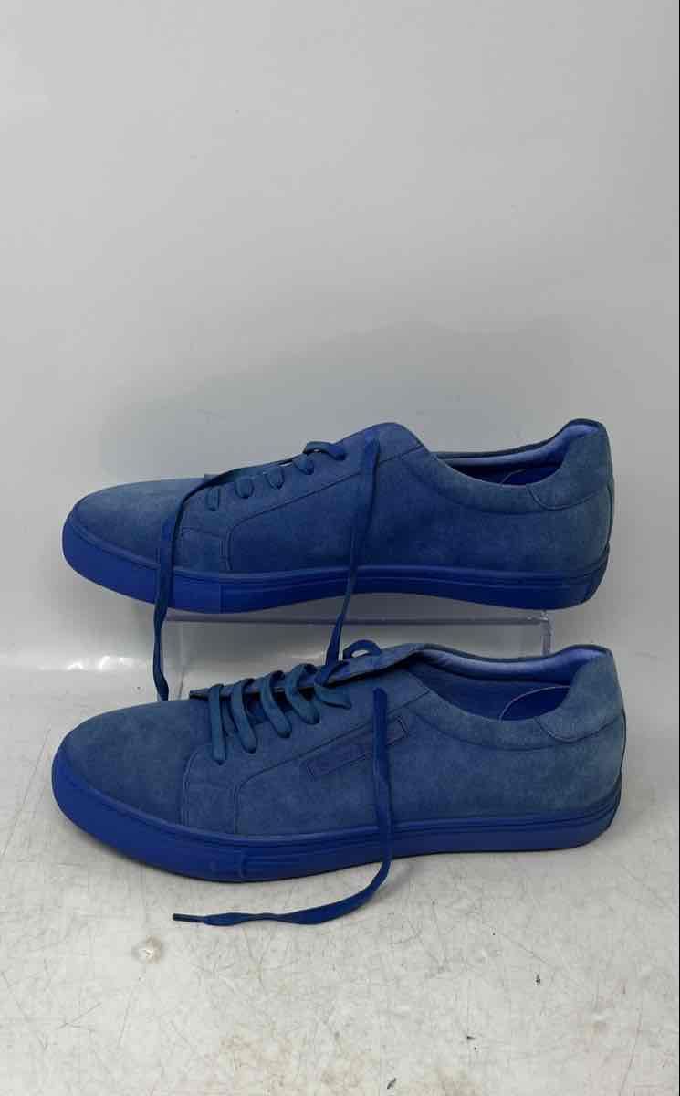 Silver Dagger Mens Blue Suede Low Top Lace-Up Sneakers Shoes Size 11