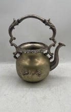 Load image into Gallery viewer, Vintage Silver On Copper Silver-Tone Collectible Tea Pot Kettle With Handle
