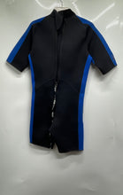 Load image into Gallery viewer, Tilos Titanium Mens Black Blue Gray Back Zip 2.2mm Short Wetsuit Size ML
