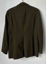 Load image into Gallery viewer, Calvin Klein Womens Green Notch Lapel Flap Pocket Two-Button Blazer Size 14
