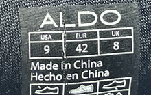 Load image into Gallery viewer, Aldo Mens Black Brown Leather Round Toe Lace-Up Sneakers Shoes Size 9
