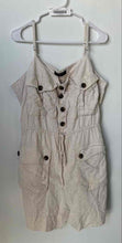 Load image into Gallery viewer, Forever 21 Womens Beige Henley Neck Spaghetti Straps One-Piece Romper Sz No Size
