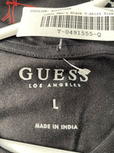 Load image into Gallery viewer, Guess Mens Black Short Sleeve Crew Neck Pullover T-Shirt Size Large
