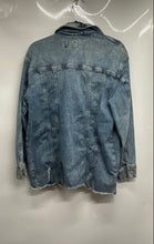 Load image into Gallery viewer, Maurices Womens Blue Long Sleeve Button Front Chest Flap Pockets Jacket Size L
