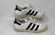 Load image into Gallery viewer, Adidas Mens Superstar C77153 White Black Leather Lace-Up Sneaker Shoes Size 7
