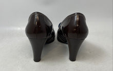 Load image into Gallery viewer, Biala Womens Brown Leather Slip-On Almond Toe Block Pump Heels Size 9M
