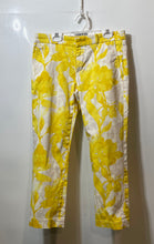 Load image into Gallery viewer, Banana Republic Womens Yellow White Floral Straight Leg Ankle Pants Size 0
