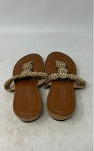 Load image into Gallery viewer, Contesa Womens Brown Leather Slip-On Open Toe Thong Sandals Size 5
