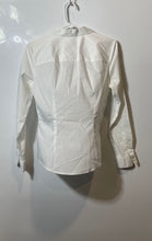 Load image into Gallery viewer, H&amp;M Womens White Long Sleeve Stretch Collared Button-Up Shirt Size 6
