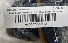 Load image into Gallery viewer, Anne Klein Womens Narde Dark Blue Studded Leather Slip-On Loafer Flats Size 9M
