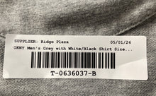 Load image into Gallery viewer, DKNY Mens Gray White Black Striped Cotton Short Sleeve Polo Shirt Size XXL
